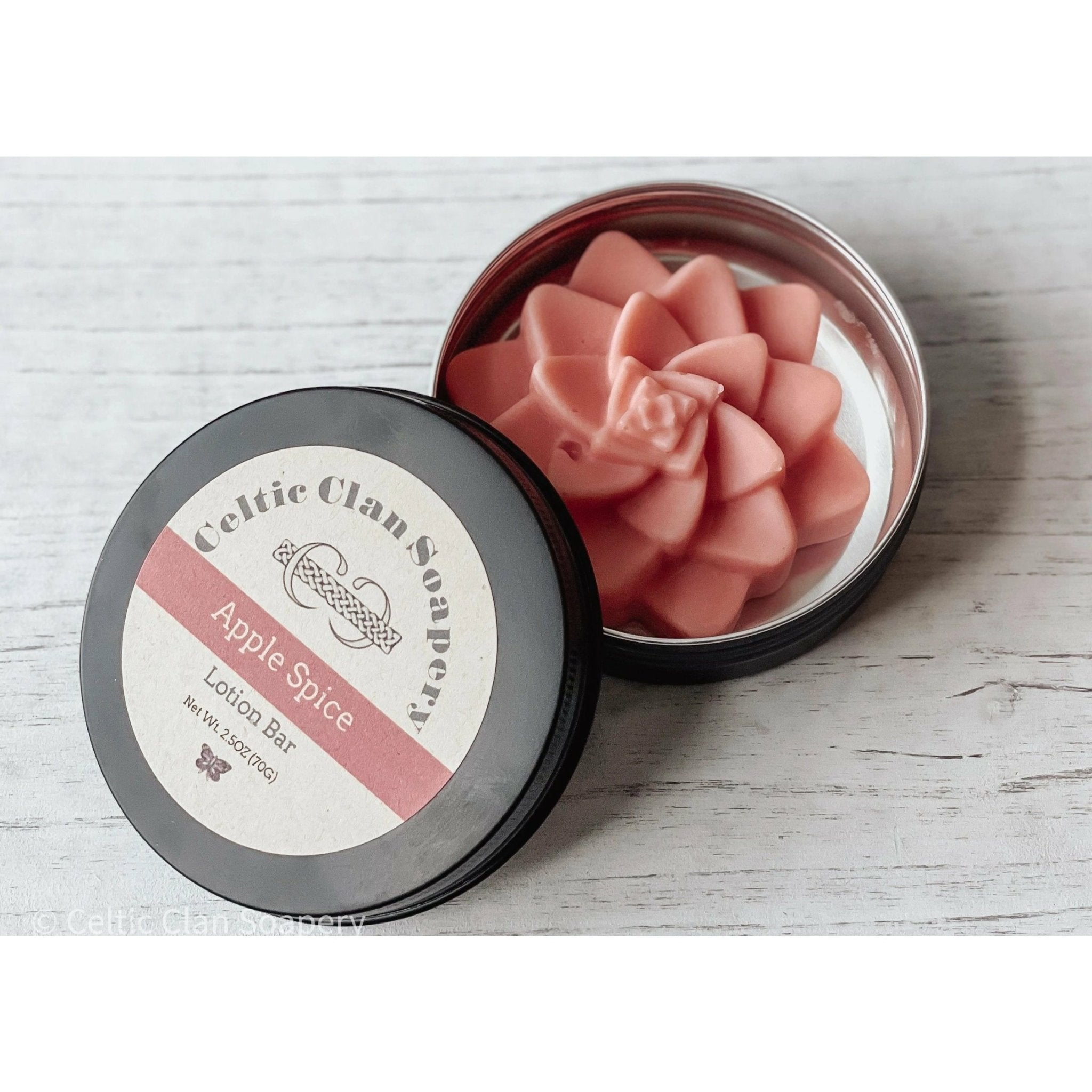Argan Oil Solid Lotion Bars | Fragranced or Unscented | Sustainable Zero Waste | Refillable Tins - Celtic Clan Soapery LLC