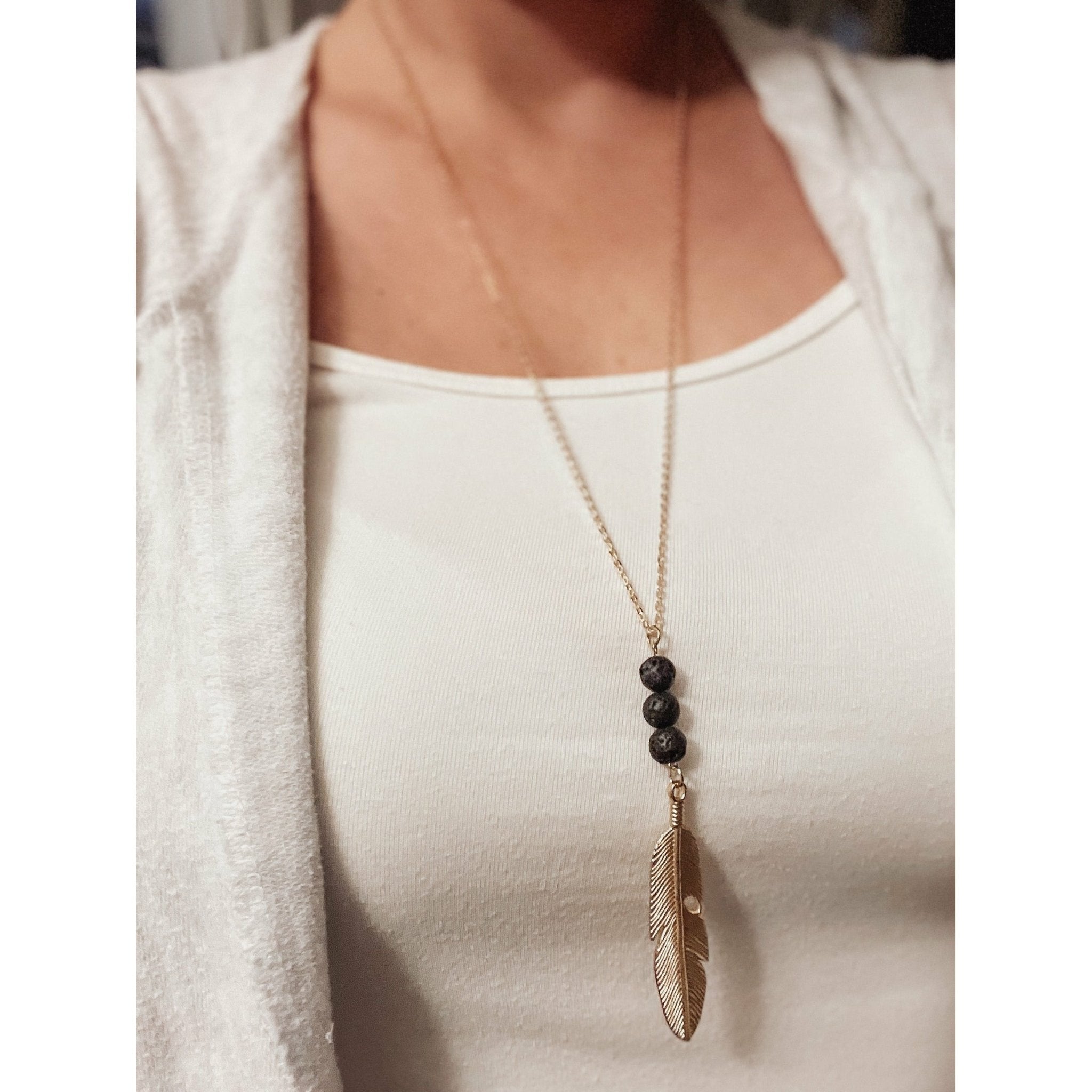 Aromatherapy Lava Stone Diffuser Necklace - Celtic Clan Soapery LLC