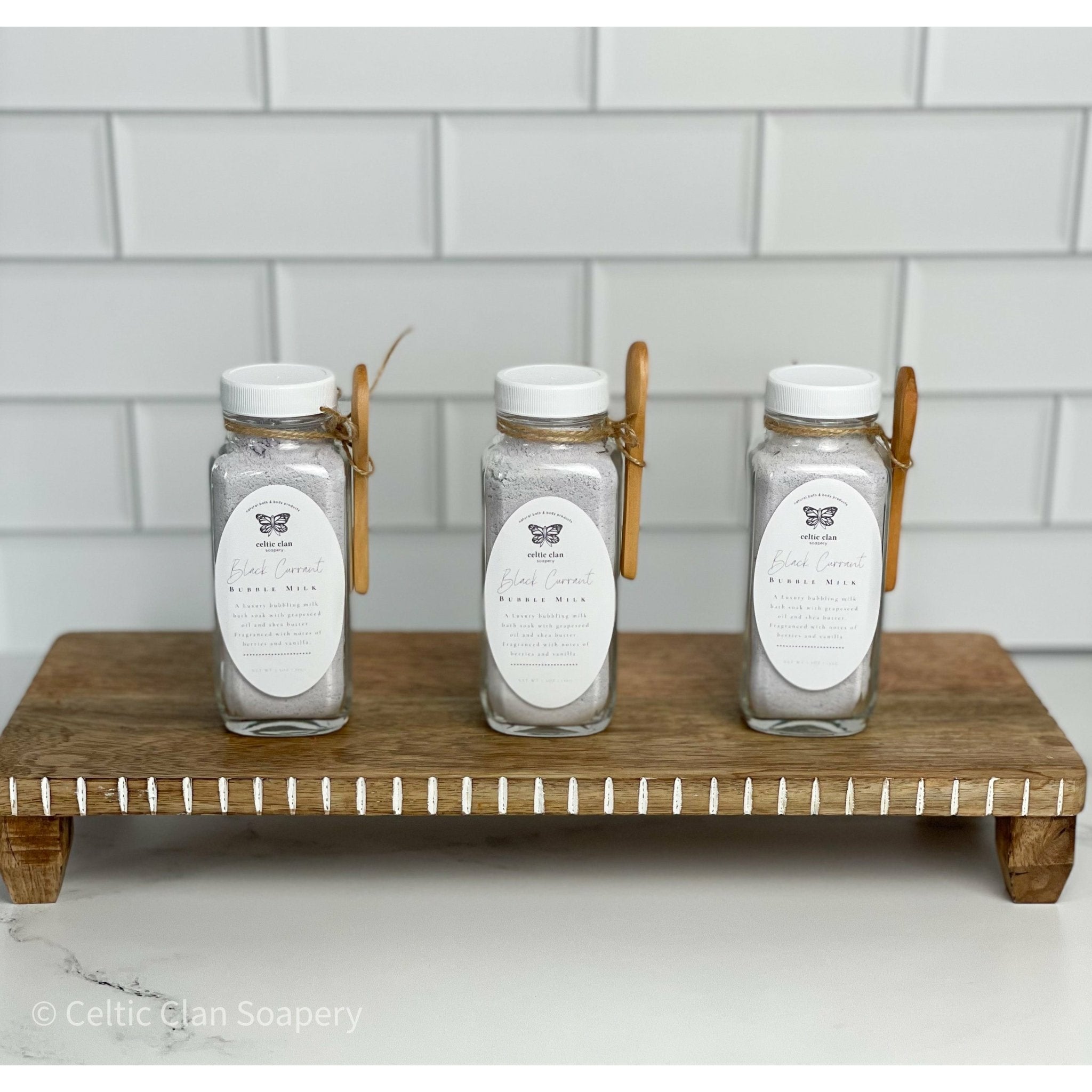 Black Currant - Bubble Milk | Shea Butter and Grapeseed Oil Milk Bath Soak - Celtic Clan Soapery LLC
