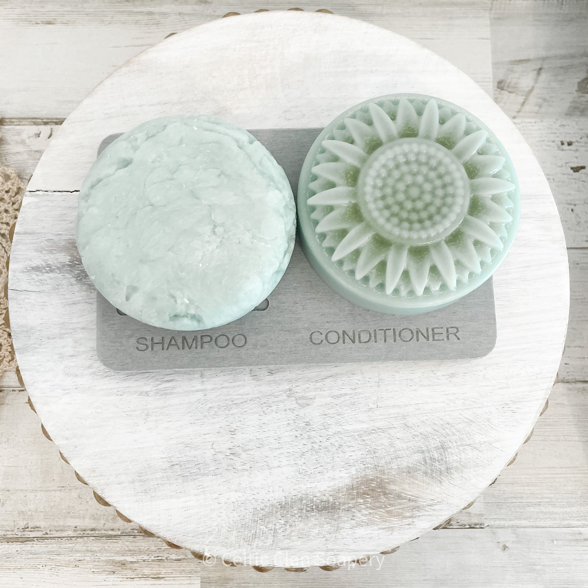Celtic Clan Soapery sulfate free shampoo and conditioner bar peppermint essential oil