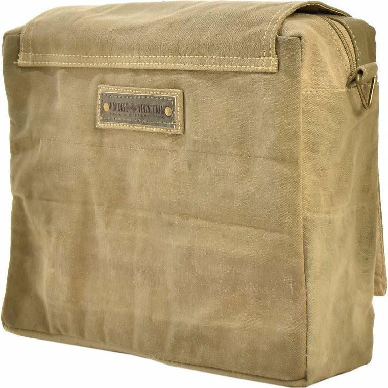 Faith Bigger than Fear Recycled Military Tent Crossbody Bag | Veteran Support - Celtic Clan Soapery LLC