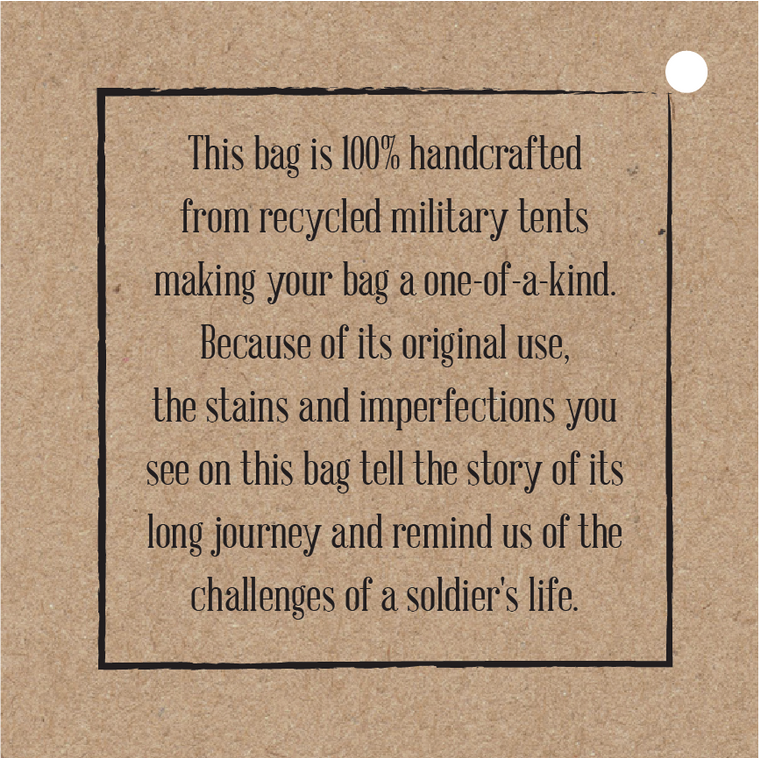 Thankful & Grateful Recycled Military Tent Market Tote