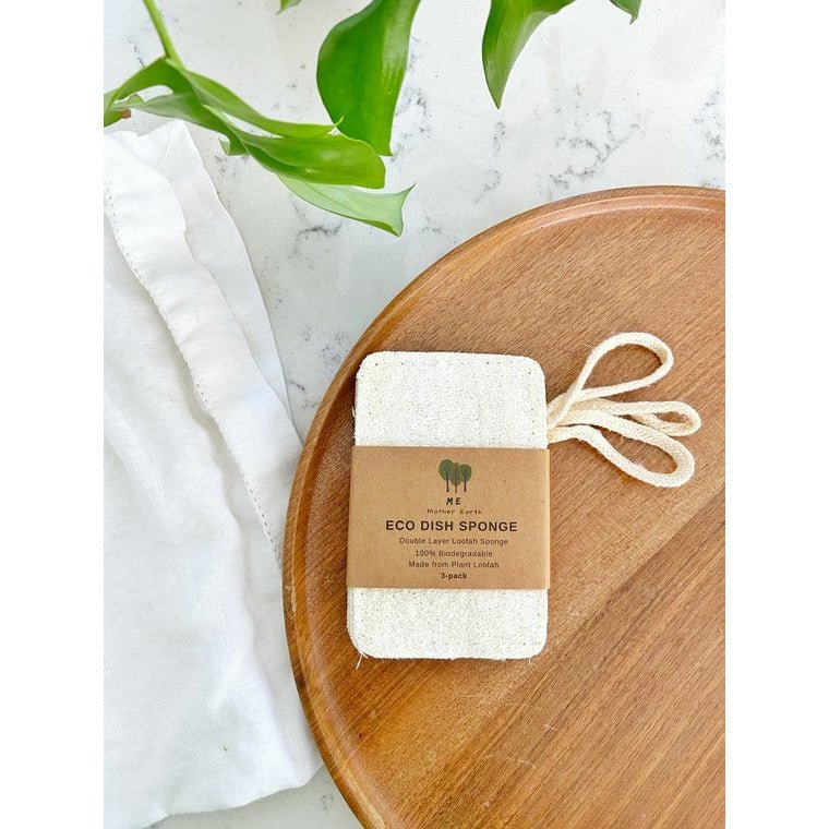 Loofah Dish Sponge: Double Layer with cotton loop 3-Pack - Celtic Clan Soapery LLC