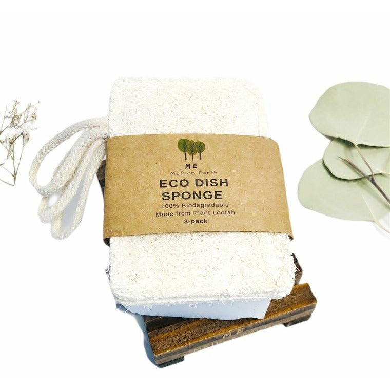 Loofah Dish Sponge: Double Layer with cotton loop 3-Pack - Celtic Clan Soapery LLC