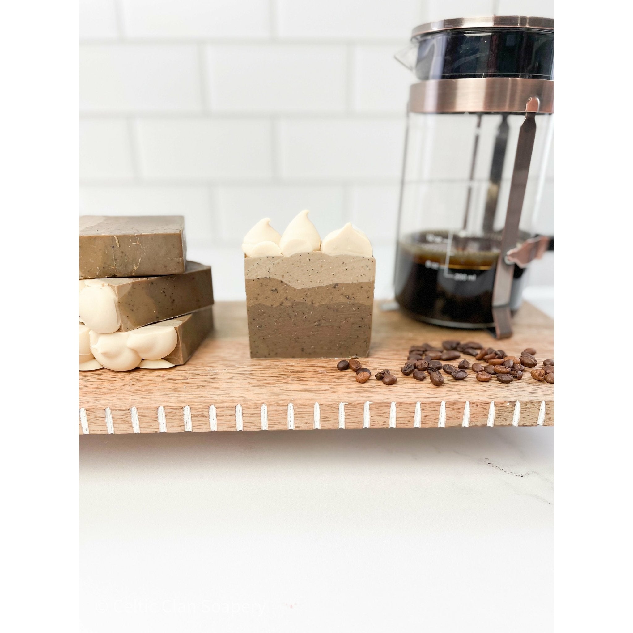 Cafe Latte | Handmade Coffee and Coconut Milk Soap | Vegan - Celtic Clan Soapery LLC