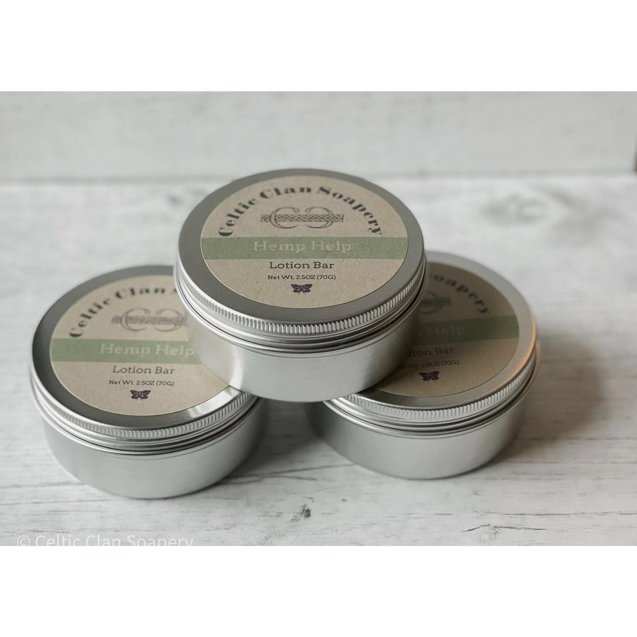 Hemp Help | Hemp Seed All Natural Lotion Bar | Essential Oil Blends or Unscented - Celtic Clan Soapery LLC