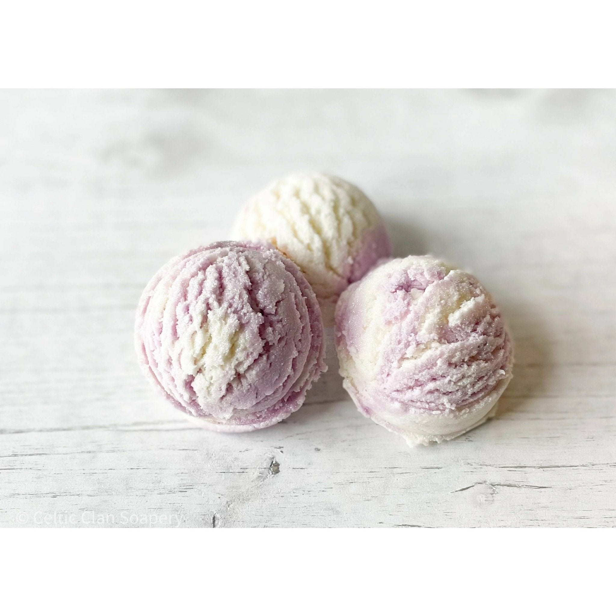 Lavender Butter and Bubbles | Essential Oil Bath Truffle | Organic Cocoa and Shea - Celtic Clan Soapery LLC