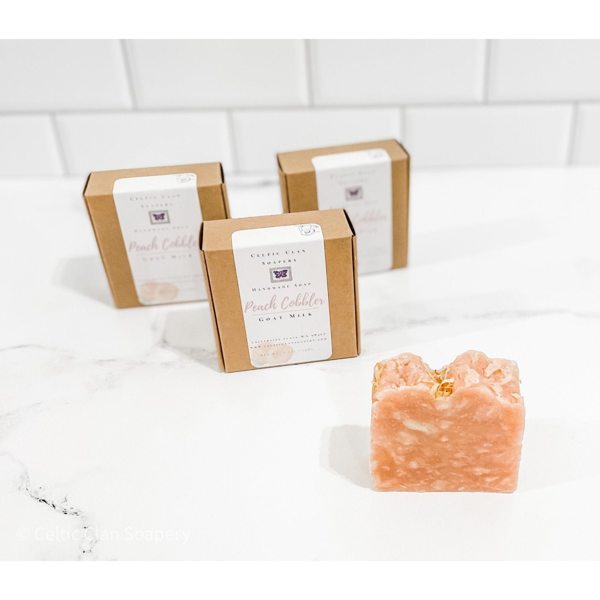 Peach Cobbler | Goat Milk & Aloe Vera Juice | Handmade Soap - Celtic Clan Soapery LLC