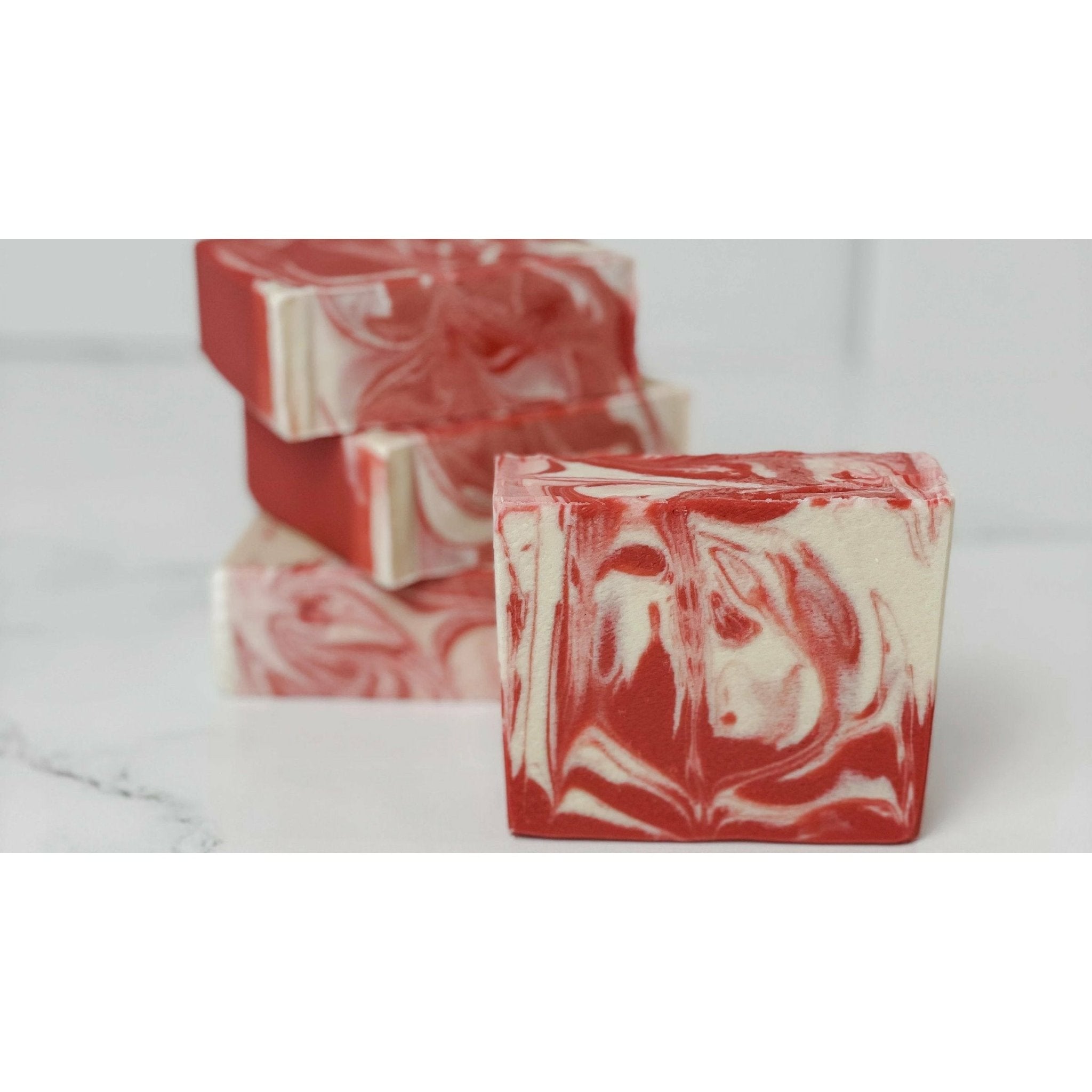 Peppermint Candy Swirl | Nut-Free Palm-Free | Handmade Soap - Celtic Clan Soapery LLC