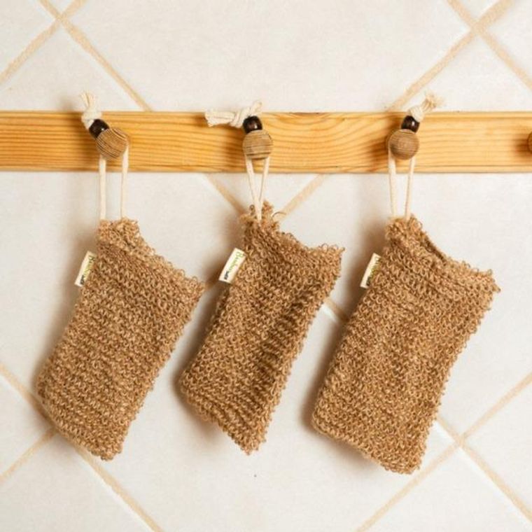 Sisal-Linen Soap Bag (Set of 3) - Celtic Clan Soapery LLC