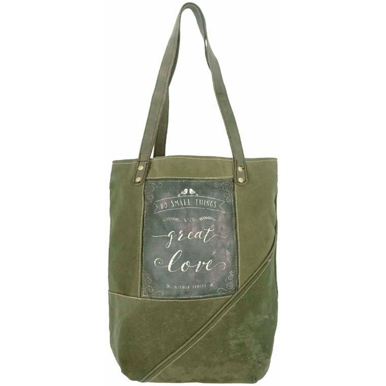 Small Things Great Love | Recycled Military Tent Tote | Handmade - Celtic Clan Soapery LLC