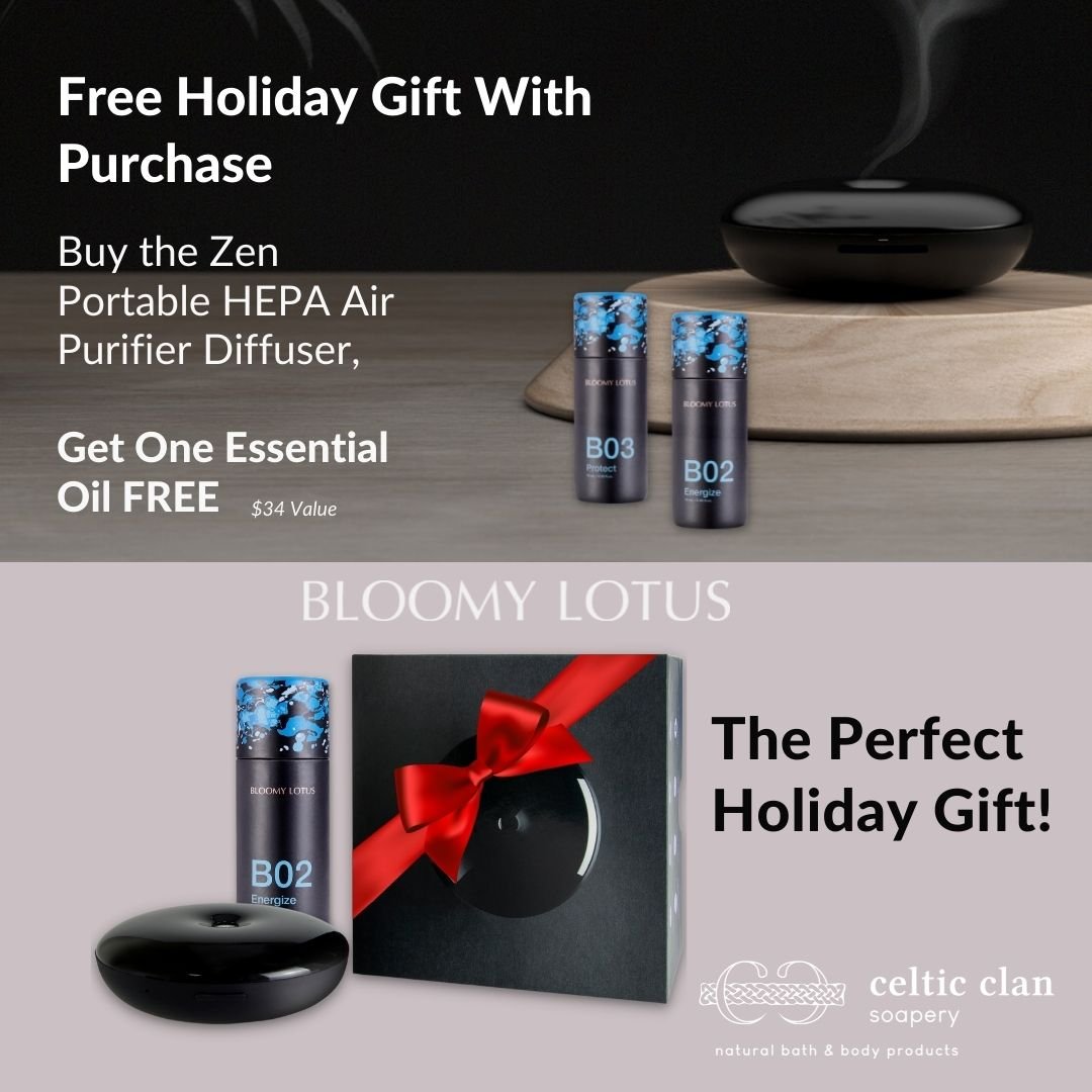 Zen Aromatherapy Diffuser | HEPA Air Purifier | Free Essential Oil with Purchase - Celtic Clan Soapery LLC